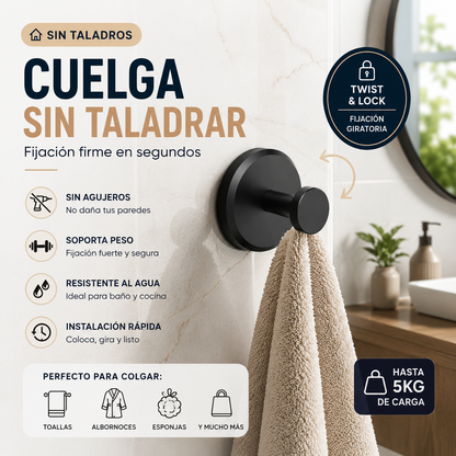 Gancho de Ventosa Para baño Sin Taladro