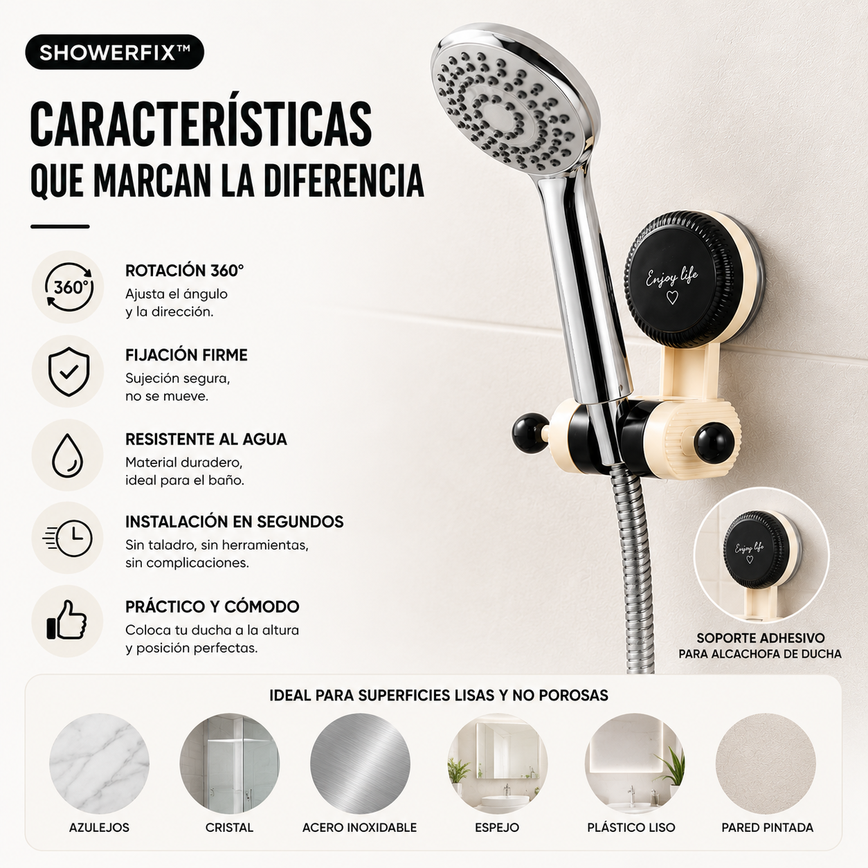 SOPORTE CABEZAL DUCHA